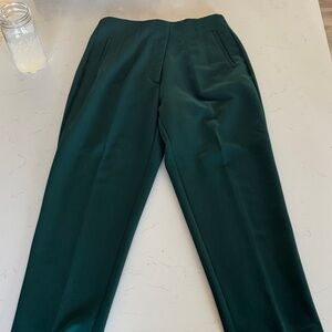 Zara Green Button-Up Trousers